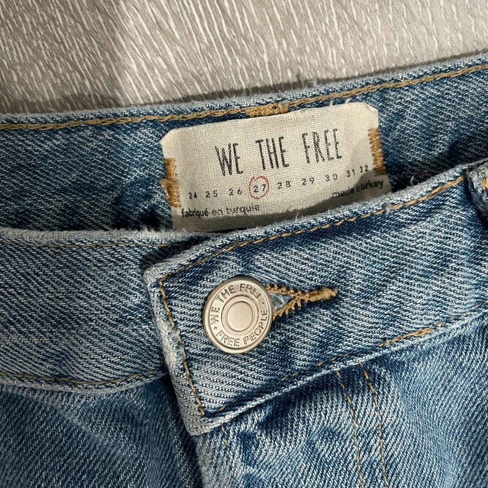 Free People x We The Free Maggie Straight Jean in Light Stone - Picture 2 of 5